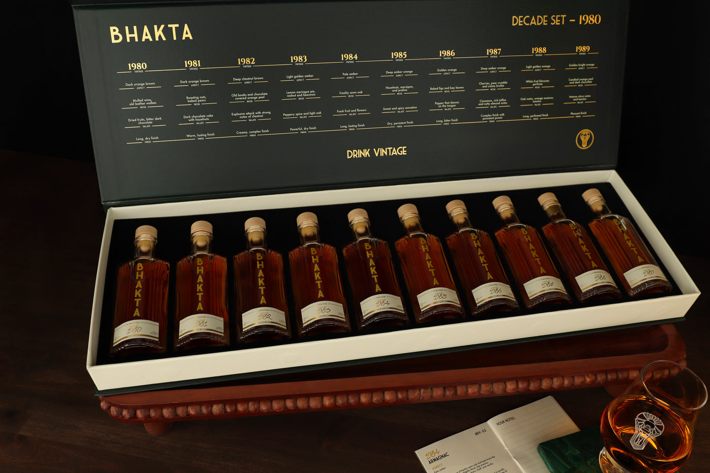 BHAKTA Armagnac 1980s 10x50ml Decade Set